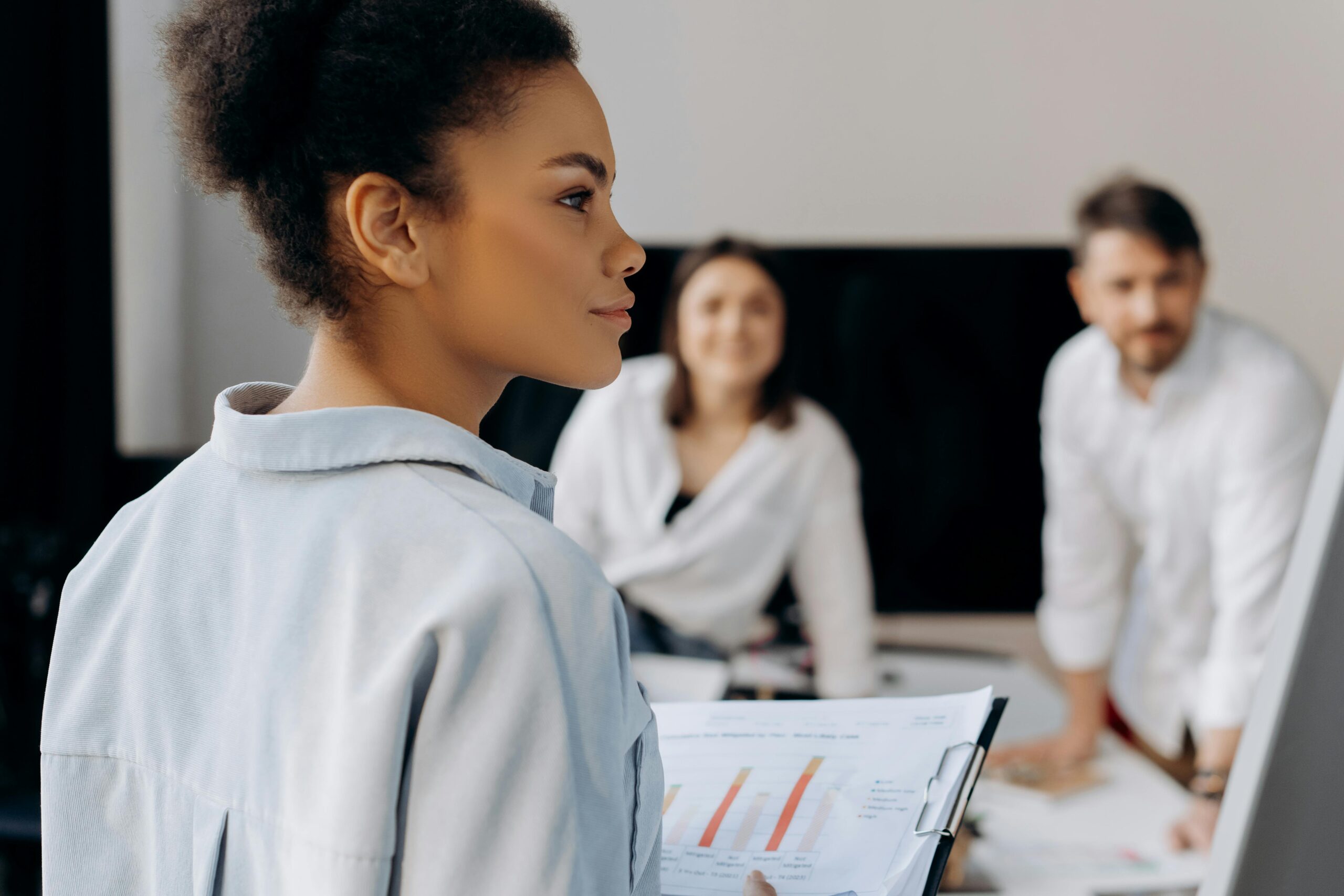 A young professional learning how to develop leadership skills